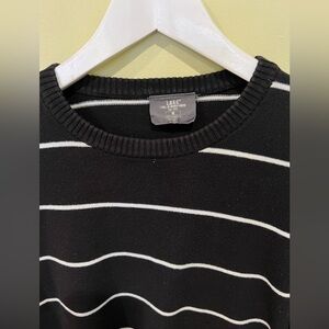 LOGG (Label of Graded Goods)/H&M Mens Black and White Striped Crewneck Sweater